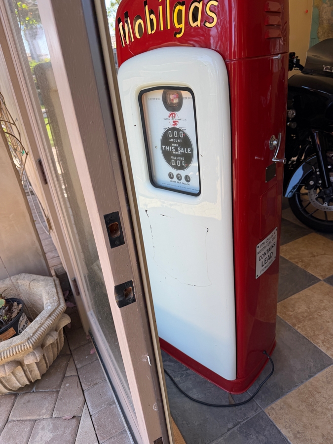 Authentic Restored Vintage Mobilgas Special Gas Pump By Martin & Schwartz Model 80 Series 1T Serial No. 86102 Circa 1950 With Reproduction Top Globe 27W X 16D X 80H (RSF) [Photo 6]