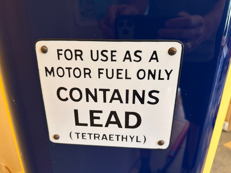 Authentic Restored Vintage Richfield Hi-Octane Gas Pump By Gilbarco Circa 1950s With Reproduction Top Globe (Front Glass Is Broken And Back Top Glass Piece Is Missing - See Photos) 30W X 16D X 87H (RSF) [Photo 10]