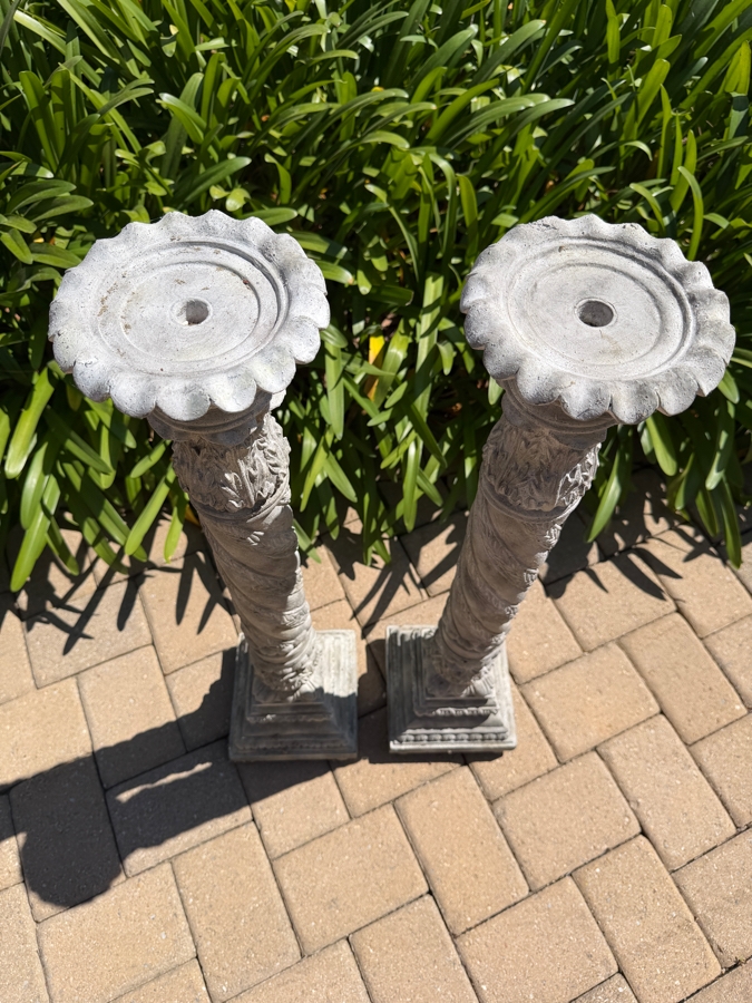Pair Of Resin Candle Holders 36'H Retails $180 (RSF) [Photo 3]