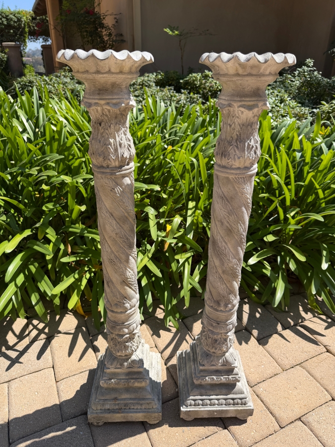 Pair Of Resin Candle Holders 36'H Retails $180 (RSF)