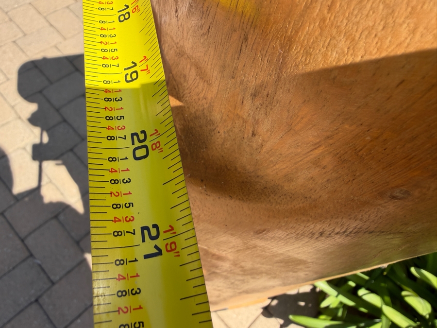 Large Carved Solid Wooden Freestanding Pig Butler 20W X 21D X 55H (RSF) [Photo 10]