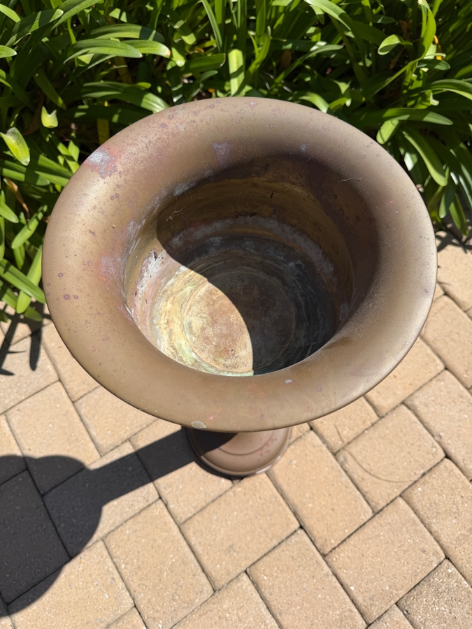 Vintage Brass Freestanding Champagne Ice Bucket Made In Hong Kong 28H (RSF) [Photo 6]