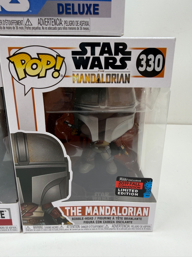 Funko Pop! Star Wars Bundle - Amazon Exclusive Battle At Echo Base Han Solo With Tauntaun #373, 2019 Fall Convention Mandalorian #330 & Emperor Palpatine #289 [Photo 2]