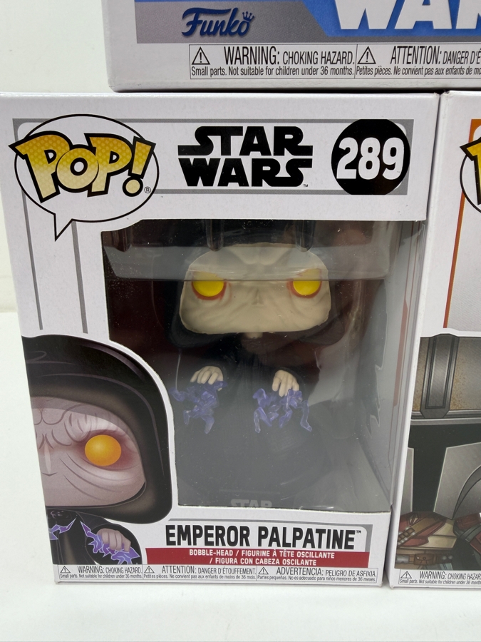 Funko Pop! Star Wars Bundle - Amazon Exclusive Battle At Echo Base Han Solo With Tauntaun #373, 2019 Fall Convention Mandalorian #330 & Emperor Palpatine #289 [Photo 3]