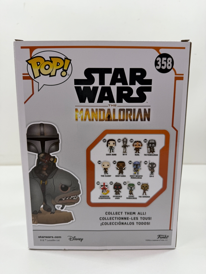 Funko Pop! Star Wars: The Mandalorian On Blurrg #358 - Deluxe Vinyl Bobble-Head Figure - Disney Plus Series Collectible
 [Photo 4]