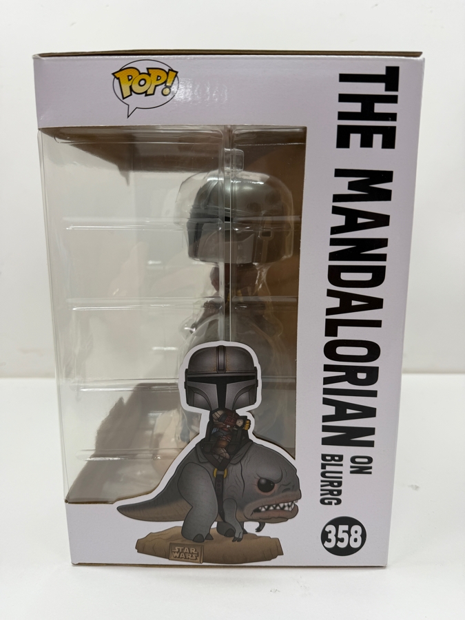 Funko Pop! Star Wars: The Mandalorian On Blurrg #358 - Deluxe Vinyl Bobble-Head Figure - Disney Plus Series Collectible
 [Photo 3]
