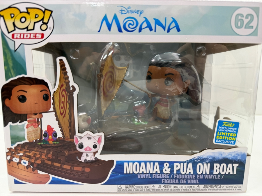 Funko Pop! Rides Disney Moana & Pua On Boat #62 - 2019 Summer Convention Limited Edition Exclusive - Shared SDCC Vinyl Figure Retails $40 [Photo 3]