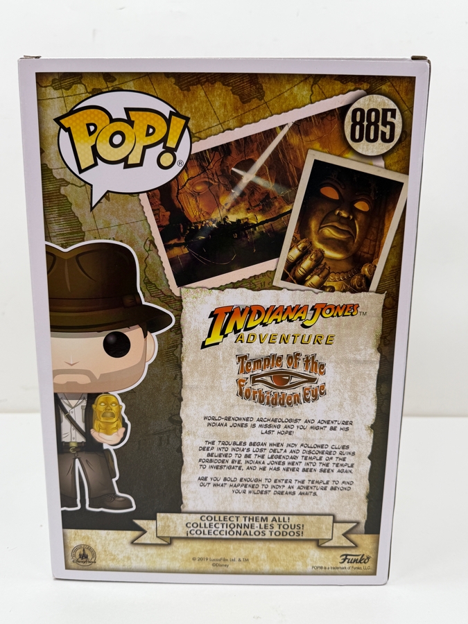 Funko Pop! Indiana Jones Adventure 10-Inch Super Sized #885 - Disney Parks Exclusive Jumbo Vinyl Bobblehead With Golden Idol Relic [Photo 4]
