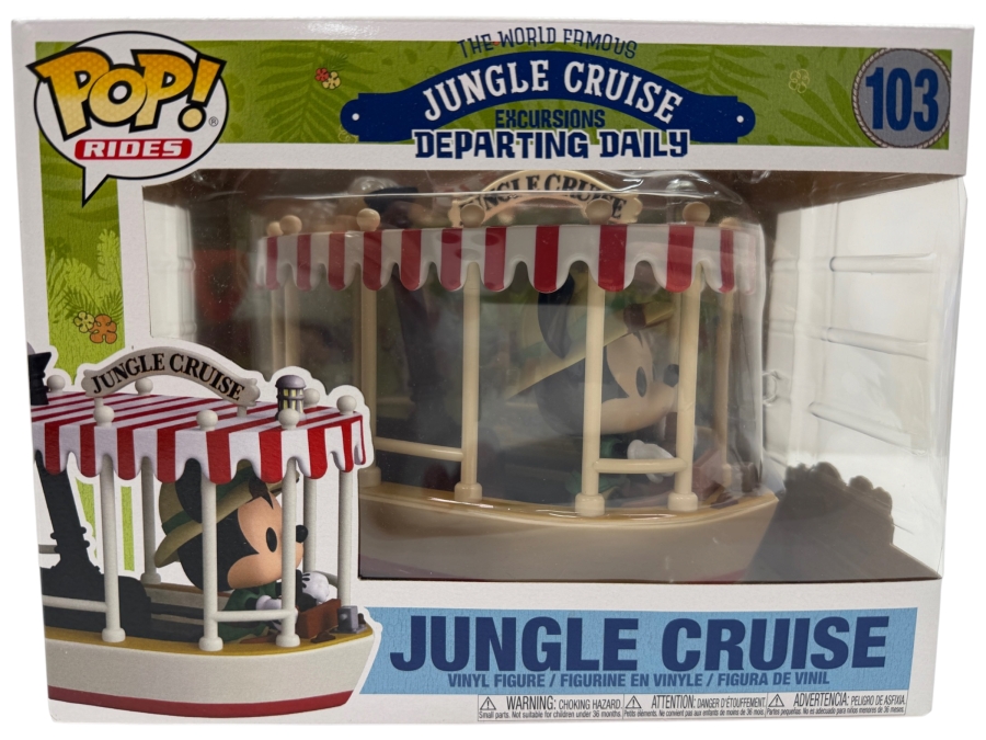 Funko Pop! Rides Disney Parks Jungle Cruise Skipper Mickey Mouse On Boat #103 - 2021 Special Edition Vinyl Figure