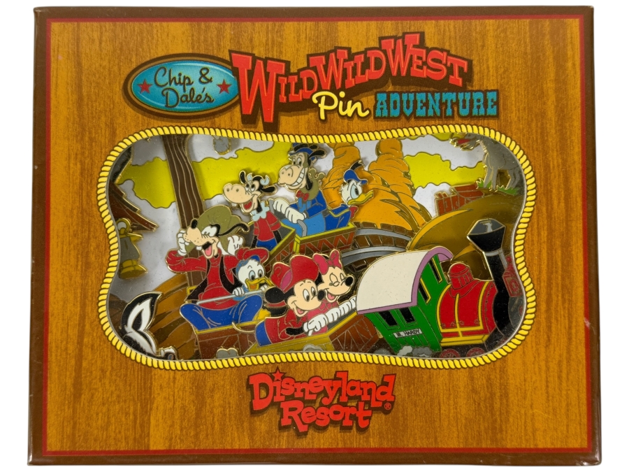 Disney Chip & Dale's Wild Wild West Pin Adventure Boxed Pin Set - 2005 Disneyland Resort Limited Edition - 7-Pin Character Collection 
