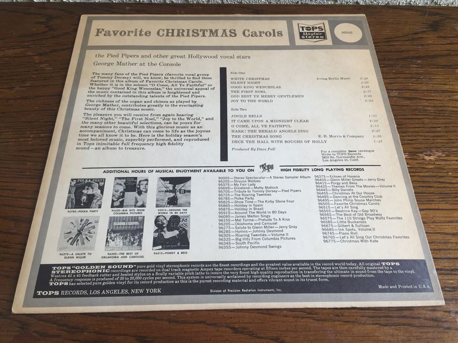 Favorite Christmas Carols - Tops Mayfair - 9650S - COLORED VINYL [Photo 2]