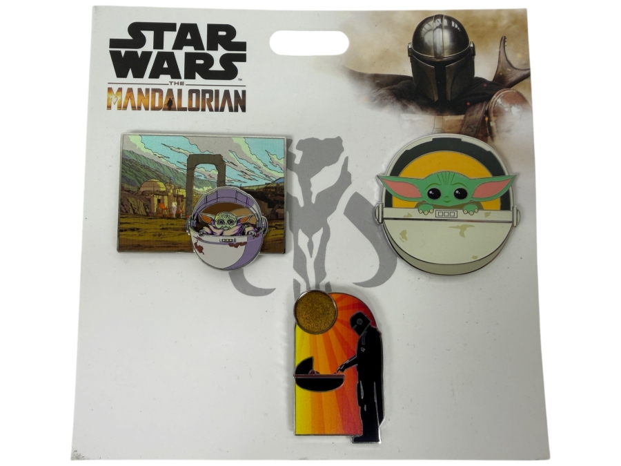 Disney Star Wars The Mandalorian The Child Baby Yoda Enamel Pin Set - 2021 Booster Pack 3-Piece Collector Set - Disney Parks Exclusive