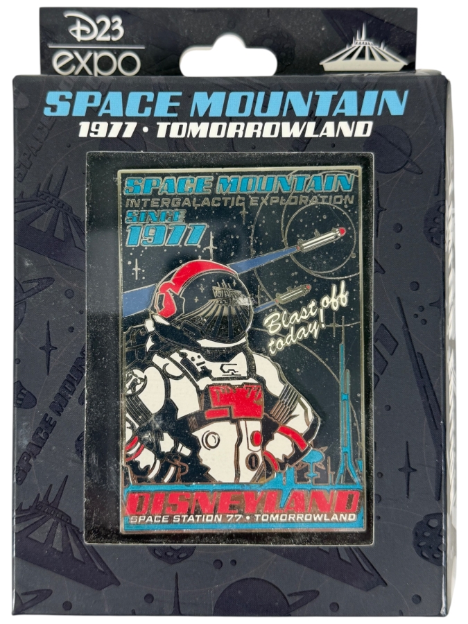 Disney D23 Expo 2017 Space Mountain 40th Anniversary Attraction Poster Jumbo Pin - Limited Edition 500 - Disneyland Tomorrowland Exclusive