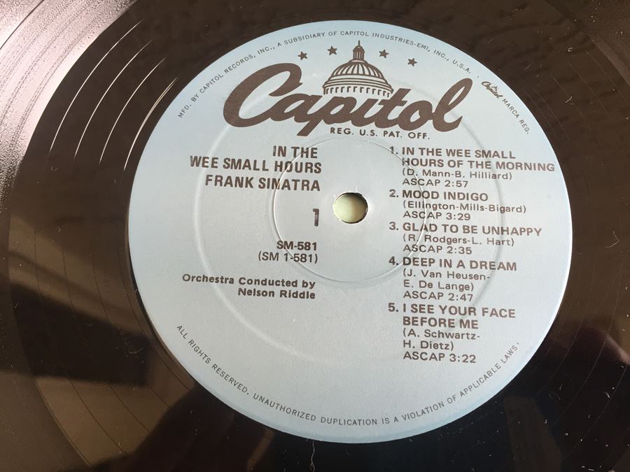 Frank Sinatra ‎- In The Wee Small Hours - Capitol Records ‎- SM-581 - Reissue [Photo 5]