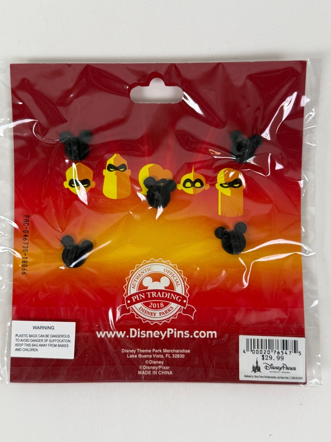 Disney Parks Incredibles 2 5-Pin Booster Set - 2018 Official Disney Pin Trading Collection - Featuring Jack-Jack, Dash, Violet, Elastigirl, And Bob Parr [Photo 3]