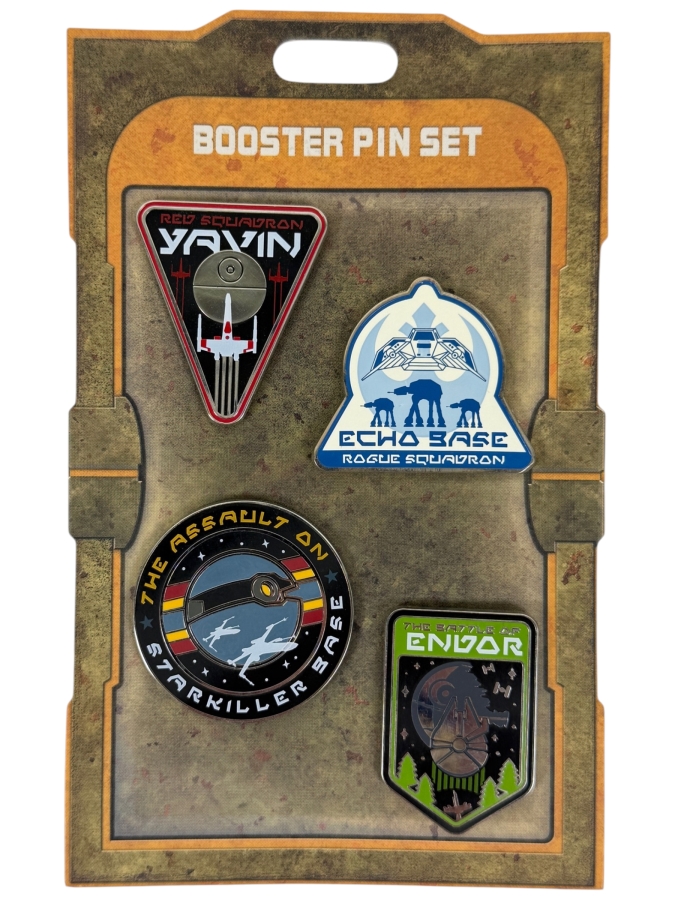Disney Parks Star Wars: Galaxy's Edge Resistance Booster Pin Set - 4 Piece Mission Emblem Collection