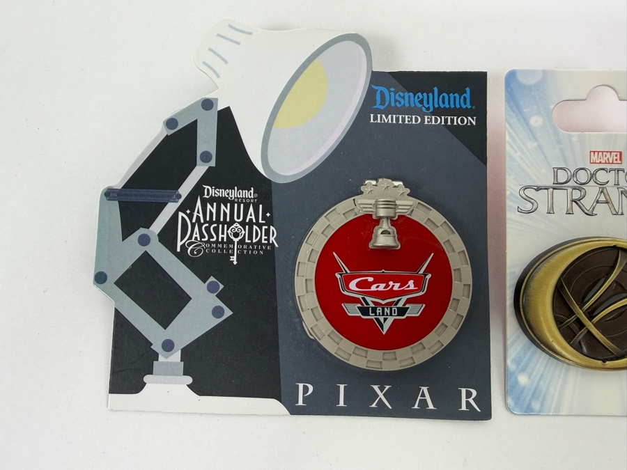 Disney Parks Pixar & Marvel Pin Set - Cars Land 2012 AP Limited Edition, Doctor Strange Eye Of Agamotto & Incredicoaster Let’s Do That Again! [Photo 2]