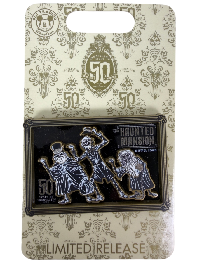 Disney Parks The Haunted Mansion 50th Anniversary Hitchhiking Ghosts Framed Pin - Limited Release 2019 - Anniversary Event Exclusive Collectible