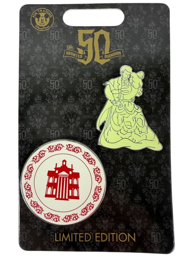 Disney Parks The Haunted Mansion 50th Anniversary Event Ballroom Dancers 2-Pin Set - Limited Edition 1,500 - 2019 Anniversary Collection