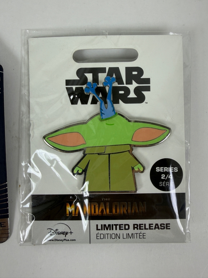 Disney Parks Star Wars Pin Set - Play App Galaxy’s Edge Star Destroyer & Millennium Falcon Limited Release Pins & The Mandalorian The Child With Frog Series 2/4 Limited Release [Photo 2]
