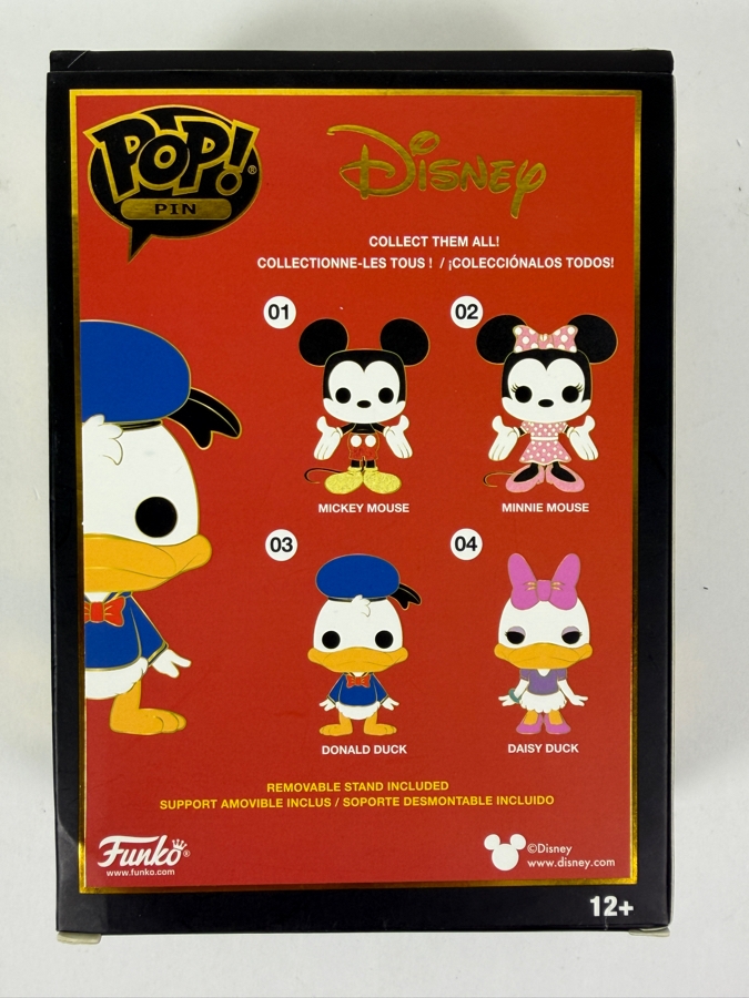 Funko Pop! Disney Donald Duck #03 Large Enamel Pin - 4-Inch Window Box Collectible With Removable Stand [Photo 2]