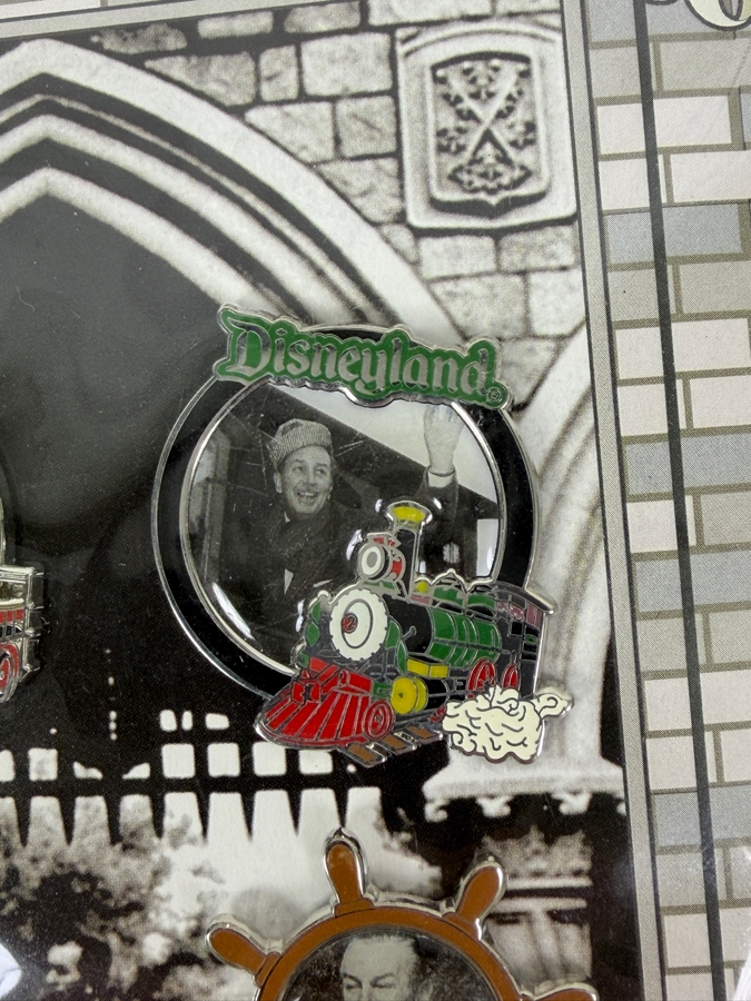 Disney Heritage Pin Collection 2009 Annual Passholder Exclusive 4-Pin Transportation Set Featuring Walt Disney Photos [Photo 3]