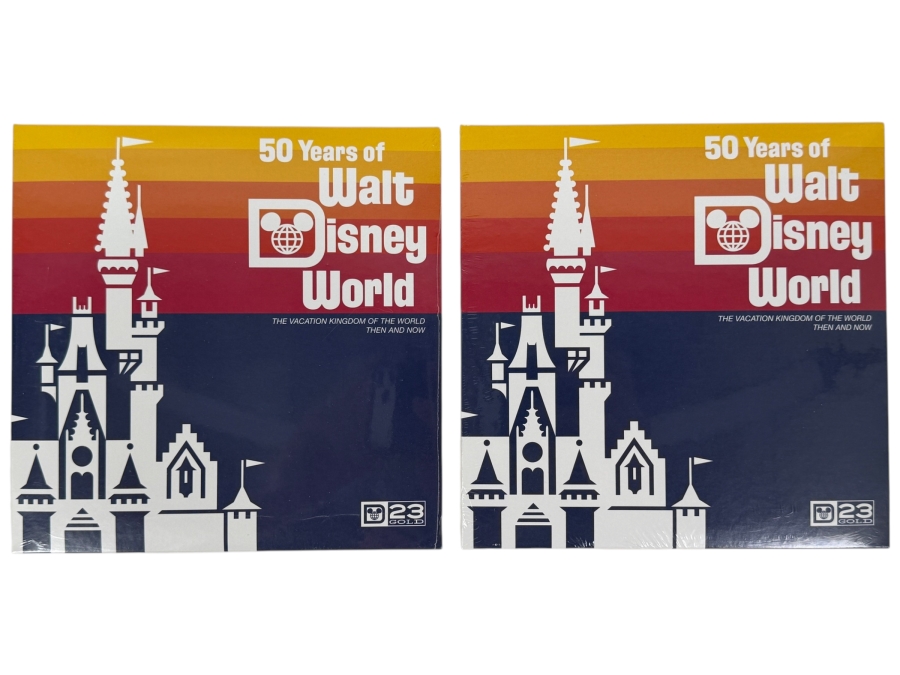 Disney D23 Gold Member 2021 Anniversary Gift 50 Years Of Walt Disney World Then And Now Vinyl Record - 7-Inch 45 RPM Transparent Red Vinyl
