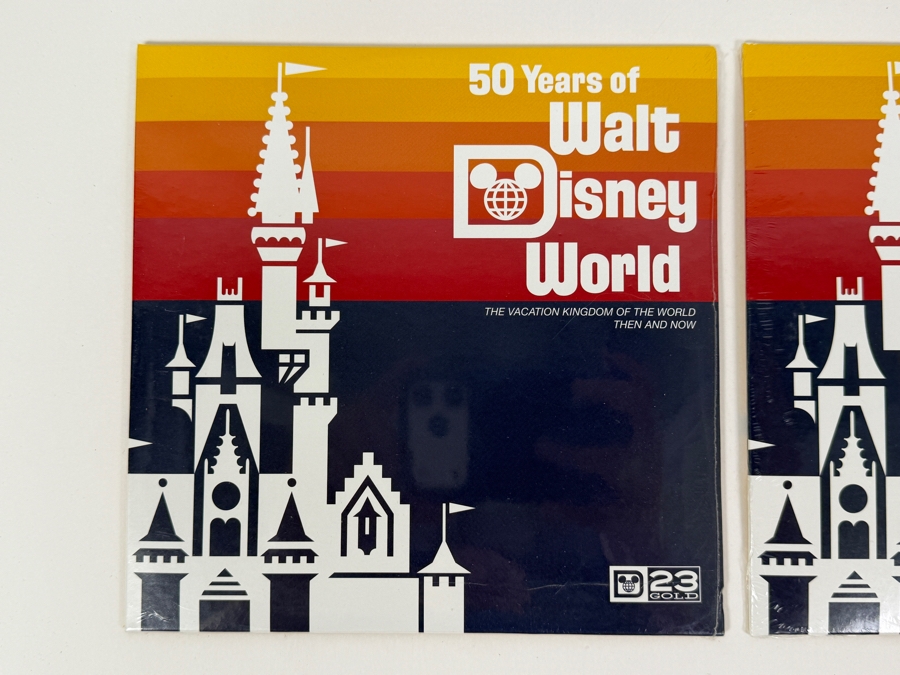 Disney D23 Gold Member 2021 Anniversary Gift 50 Years Of Walt Disney World Then And Now Vinyl Record - 7-Inch 45 RPM Transparent Red Vinyl
 [Photo 2]