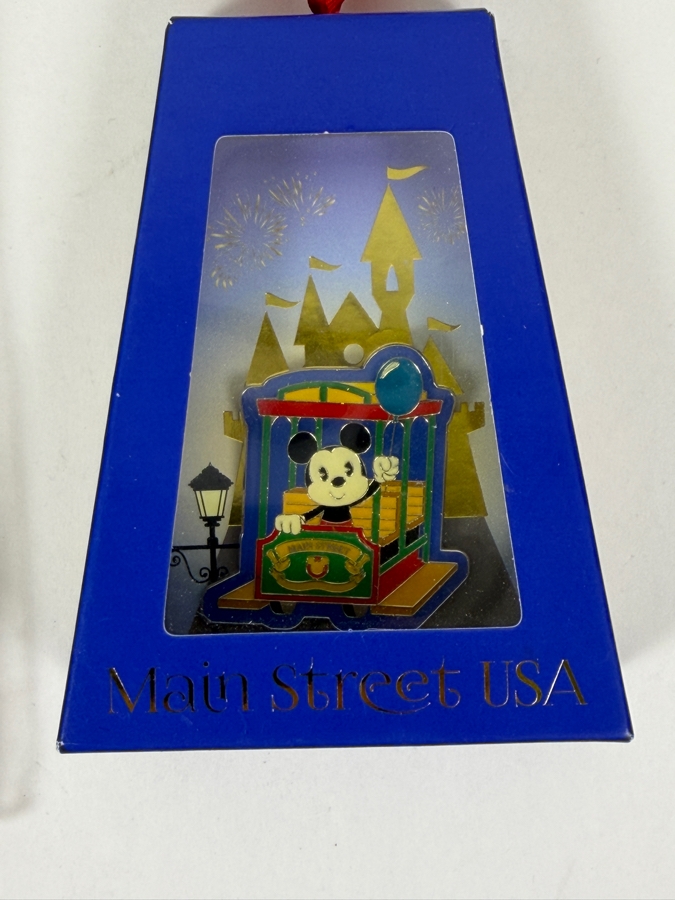 Disney California Adventure 2011 Passholder 6-Pin Set, Happy Birthday Stitch Card & Pin, And Mickey Mouse Main Street USA Trolley Ornament Pin [Photo 3]