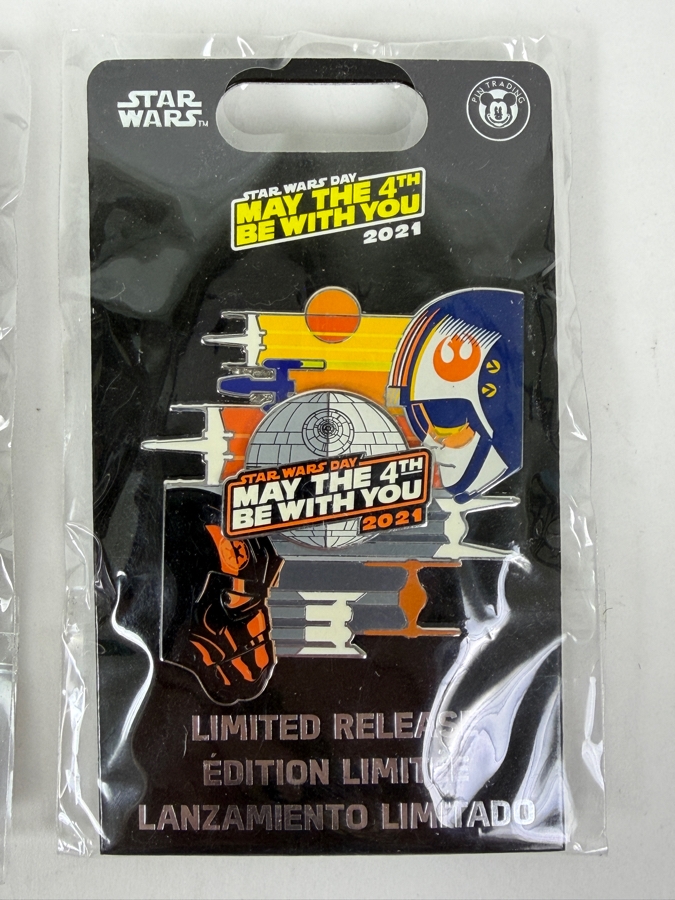 Disney Parks Star Wars Pin Set - Imperial Patrol LE 5000, The Last Jedi Rey Hero LE, Droid Depot BB-8 LE 1500 & Chewie Is My Copilot LE 5000
 [Photo 2]