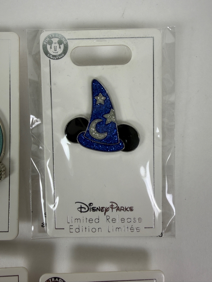 Disney Parks Limited Release Pin Set - Earth Day 2021 Moana Te Fiti 3-D, Fantasia Wishes Come True Blue Sorcerer Hat & Jungle Cruise Ship Wheel Logo Pins
 [Photo 3]