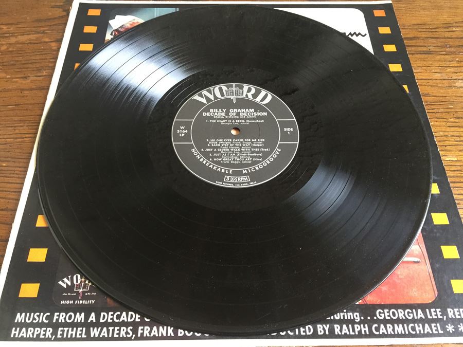 Billy Graham Decade Of Decision (Music From A Decade Of Billy Graham Film Classics) - Word ‎- W-3164-LP [Photo 3]