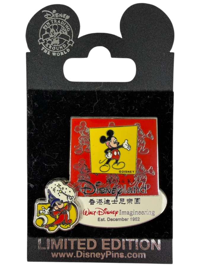 Disney Parks Limited Edition Color Mickey WDI Imagineering 50th Anniversary Hong Kong Disneyland China Pin