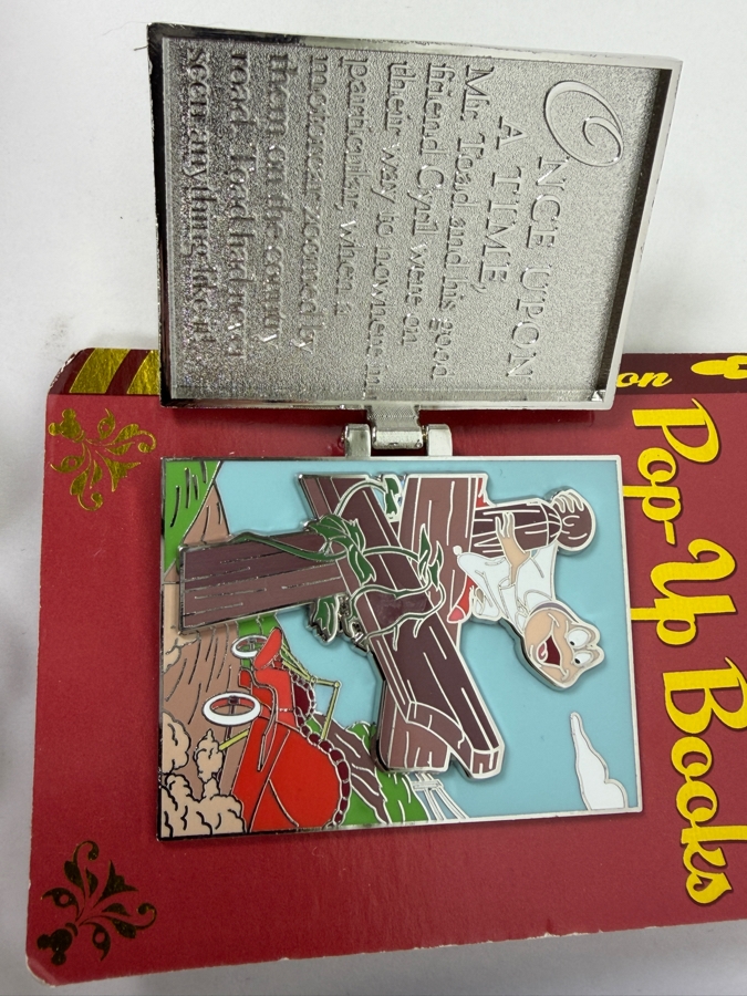 Disney Pin Trading Limited Edition Set - Pop-Up Books Wind In The Willows LE 4000, D23 Expo 2019 Dapper Trolley LE 1500, Presidents’ Day 2010 & Mickey’s All-American Festival [Photo 6]