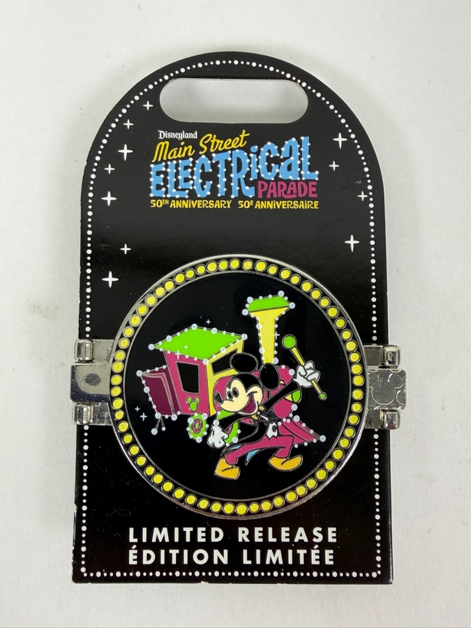 Disney Parks Main Street Electrical Parade 50th Anniversary Limited Release Hinged Triple Folding Pin - 2022 Disneyland Anniversary Triptych Set [Photo 2]