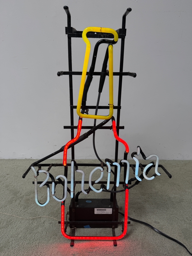 Vintage Bohemia Beer Glass Tube Neon Sign On Metal Frame 18'W X 29'H X 6'D (RSF) [Photo 2]