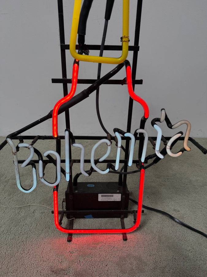 Vintage Bohemia Beer Glass Tube Neon Sign On Metal Frame 18'W X 29'H X 6'D (RSF) [Photo 3]