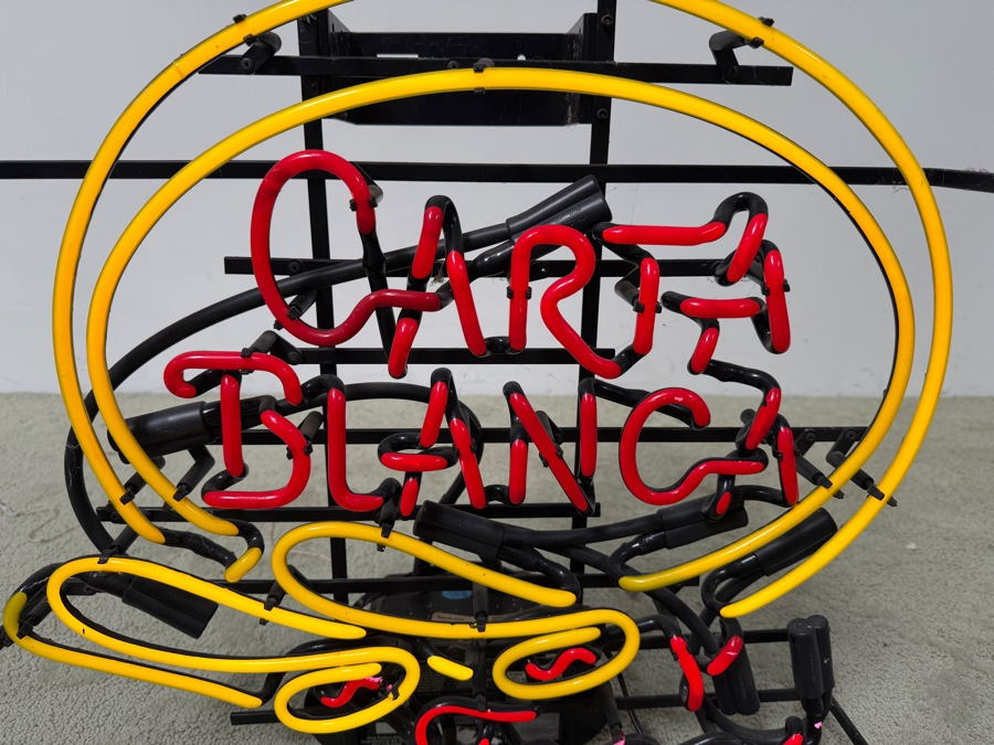 Carta Blanca Beer And Tacos Vintage-Style Glass Neon Sign With Black Metal Frame And Multi-Colored Tubing 21'W X 21'H X 6'D (RSF) [Photo 4]