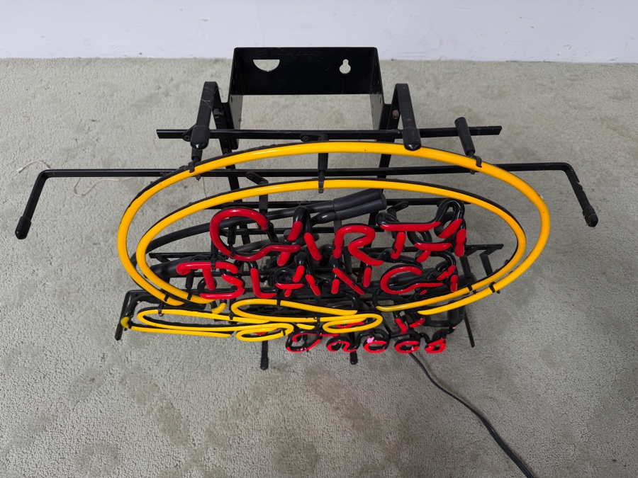 Carta Blanca Beer And Tacos Vintage-Style Glass Neon Sign With Black Metal Frame And Multi-Colored Tubing 21'W X 21'H X 6'D (RSF) [Photo 5]