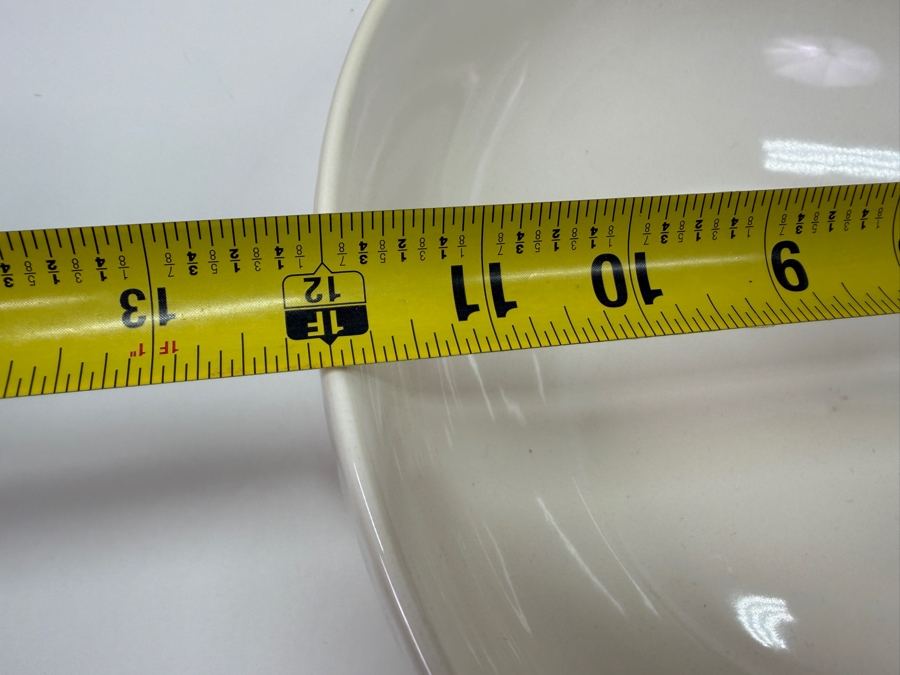 West Elm White Textured Ceramic Serving Bowl 12'W X 4'H (HA) [Photo 5]