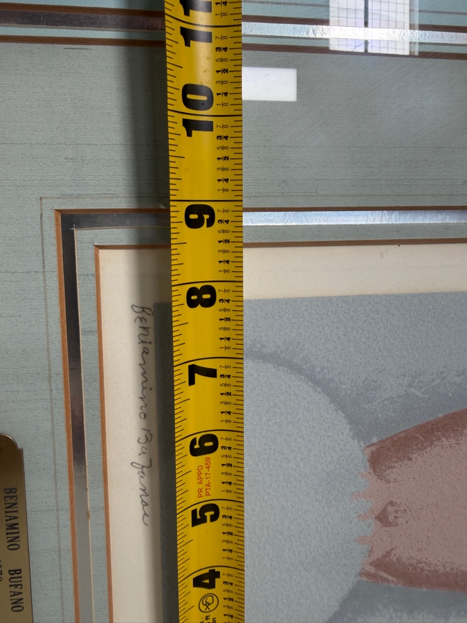 Beniamino Bufano (1886–1970) 'Owl' Color Lithograph Signed Bottom Left Modernist Print, Circa 1960 8'W X12'H Framed: 25'W X 31'H (RSF) [Photo 8]