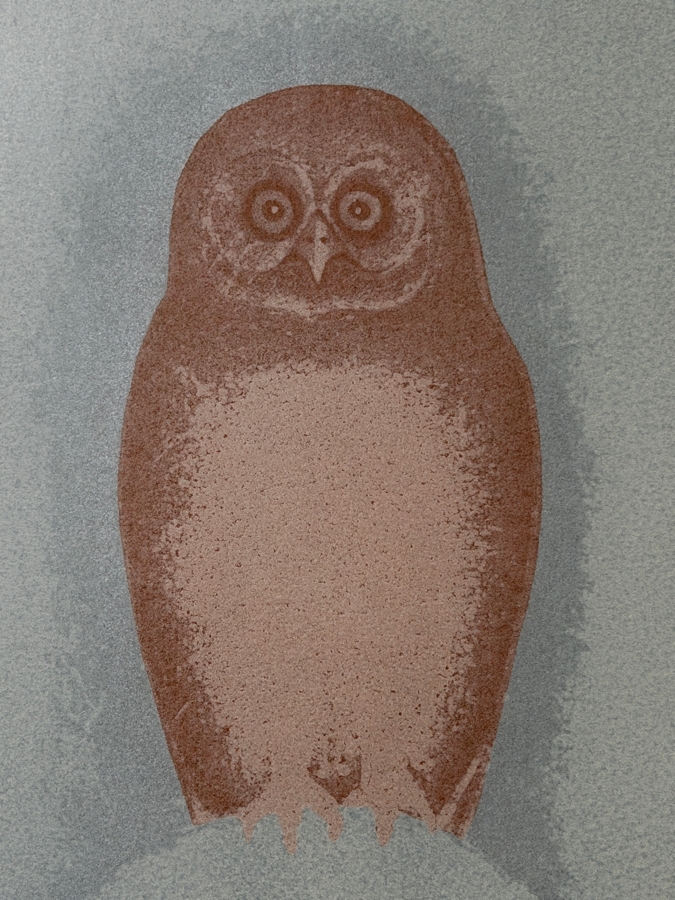 Beniamino Bufano (1886–1970) 'Owl' Color Lithograph Signed Bottom Left Modernist Print, Circa 1960 8'W X12'H Framed: 25'W X 31'H (RSF) [Photo 7]