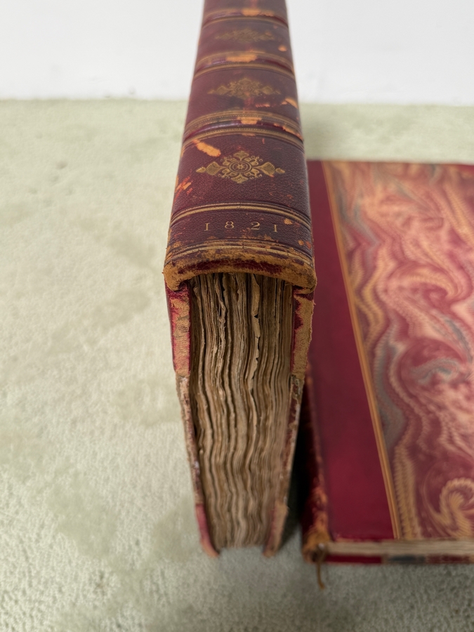 (3) Antique 1821 Oversized Hardcover Books Volumes I, II & III: Portraits Of Illustrious Personages Of Great Britain Engraved From Authentic Pictures By Edmund Lodge Published by Lackington, Hughes, Harding, Mavor & Lepard In London 11.5W X 17.5H (RSF) [Photo 4]