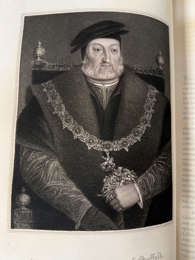 (3) Antique 1821 Oversized Hardcover Books Volumes I, II & III: Portraits Of Illustrious Personages Of Great Britain Engraved From Authentic Pictures By Edmund Lodge Published by Lackington, Hughes, Harding, Mavor & Lepard In London 11.5W X 17.5H (RSF) [Photo 8]