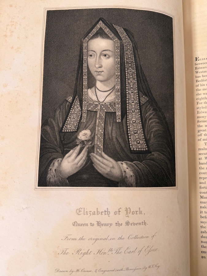 (3) Antique 1821 Oversized Hardcover Books Volumes I, II & III: Portraits Of Illustrious Personages Of Great Britain Engraved From Authentic Pictures By Edmund Lodge Published by Lackington, Hughes, Harding, Mavor & Lepard In London 11.5W X 17.5H (RSF) [Photo 9]