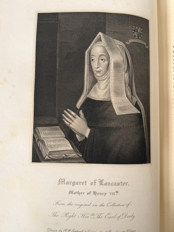 (3) Antique 1821 Oversized Hardcover Books Volumes I, II & III: Portraits Of Illustrious Personages Of Great Britain Engraved From Authentic Pictures By Edmund Lodge Published by Lackington, Hughes, Harding, Mavor & Lepard In London 11.5W X 17.5H (RSF) [Photo 15]