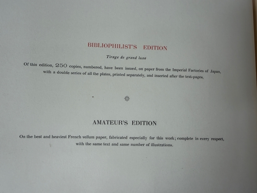 Pair Of Antique 1883 Oversized Hardcover Books Volumes I & II: Society Of French Aquarellists Illustrated With Plates In Photogravure American Edition Published By Goupil & Co. Paris, France Featuring Artists Such As Gustave Doré 13W X 17.5H X 2D (RSF) [Photo 6]