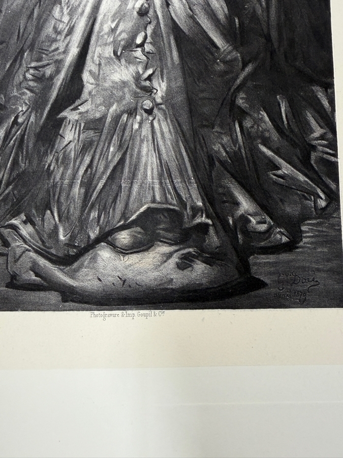 Pair Of Antique 1883 Oversized Hardcover Books Volumes I & II: Society Of French Aquarellists Illustrated With Plates In Photogravure American Edition Published By Goupil & Co. Paris, France Featuring Artists Such As Gustave Doré 13W X 17.5H X 2D (RSF) [Photo 16]