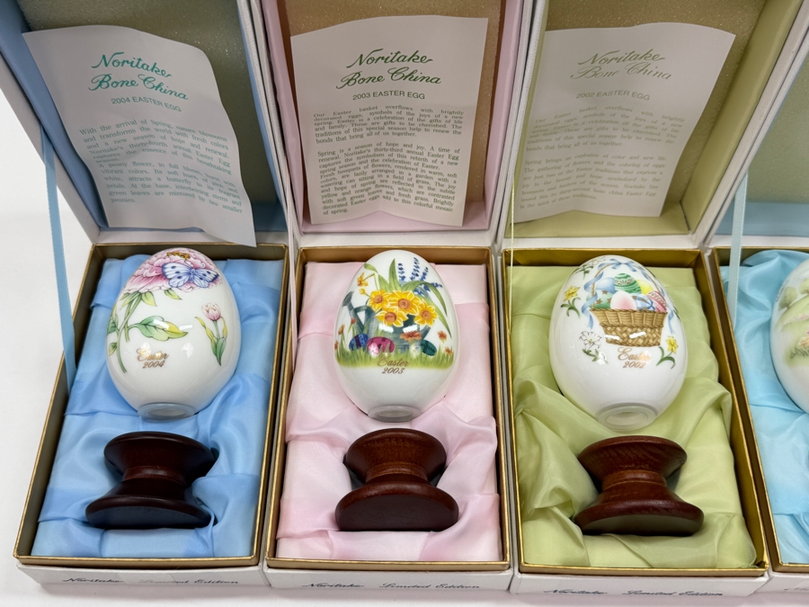 (10) Vintage Noritake Limited Edition Bone China Collectible Easter Eggs With Original Boxes From Years: 2000-2008 And 2010 [Photo 3]