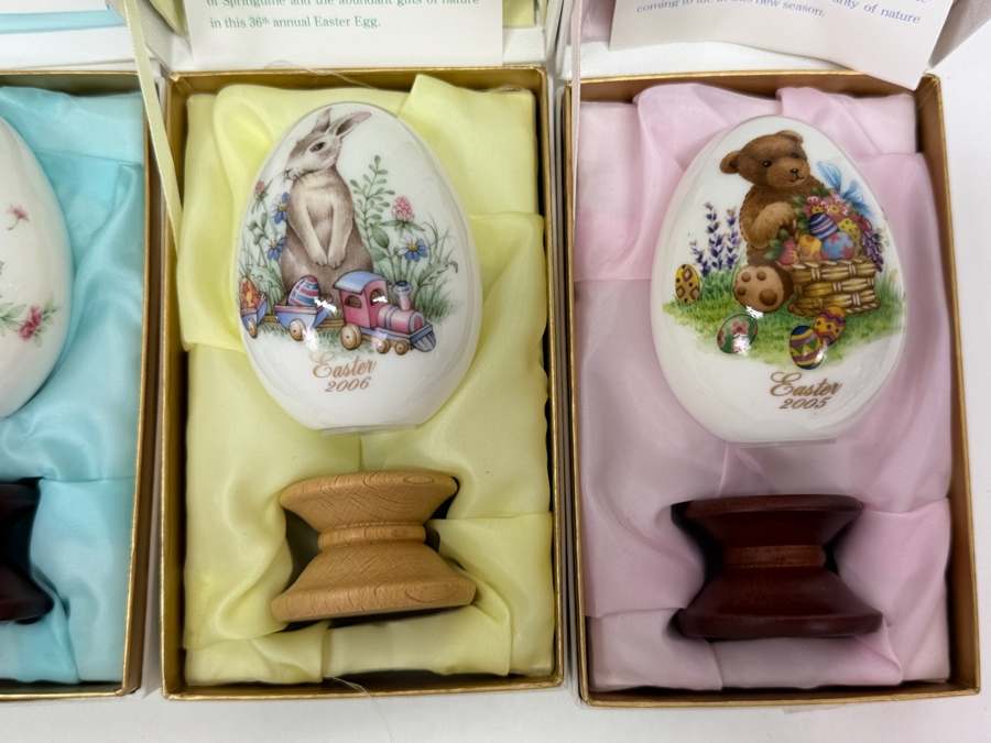 (10) Vintage Noritake Limited Edition Bone China Collectible Easter Eggs With Original Boxes From Years: 2000-2008 And 2010 [Photo 9]